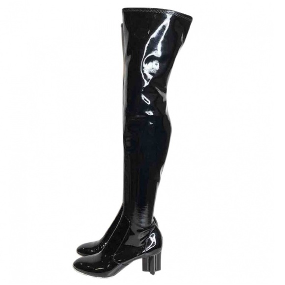 Louis Vuitton patent leather boots-Black 39 - Picture 1 of 7